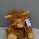 SuzziPals Heatable Coolable Weighted Highland Cow Stuffed Animals Plushie, Microwavable Heating Pad for Period Cramps & Pain, Lavender Scented Cow Plush Toys for Stress, Highland Cow Gifts for Women 10"