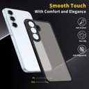 Case for Samsung Galaxy A55,Translucent Matte Hard PC Back & Soft TPU Bumper Protective Phone Cover with Dropproof,Anti-Fingerprint,Slim Frosted Case,Matte Black