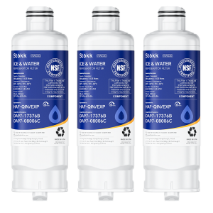 Stokk DA97-17376B Replacement Compatible With Samsung HAF-QIN/EXP Refrigerator Water Filter, NSF 42, Reduces Chlorine, Sediment, Bad Taste & Odor, DA97-08006C, RF23M8070SG, RF23M8070SR[3 PACK]