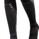 aoFIT Graduated Compression Socks for Women Travel Flight Nurses Dr Scholls Airplane 15-20 mmhg (Black, XL)