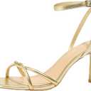 Womens Sandals Strappy Kitten Heels for Women Square Open Toe Strappy Heels Comfortable Heels for Party, Wedding and Daily Wearing, Size 8.5