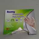 120-Count Clear Disposable PE Gloves - Unisex One Size Fits Most, Durable & Odor-Free - for Gardening, Kitchen, Food Handling, Cleaning