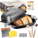 Cloche Loaf Dutch Oven, Pre-Seasoned, 9.5QT, 15.4 LBS Heavy Duty, Non-Stick, Large Bread Loaf Pan, Oval Cast Iron Bread Pan With Lid, Cloche Homemade Loaf Pan, Sourdough Artisan Bread Baking Pan