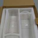 Luiaiog Glass Cups with Lids and Glass Straws, High Borosilicate 20OZ Tumblers (2Pcs) for Coffee, Tea, Juice, Smoothies, Hot/Cold Drinks at Home, Office