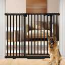 Amibud 41" Extra Tall Baby Gate for Big Dog No Jumping Over, 46-54.7" Wide Pet Safety Gate Indoor for Doorways No Drilling,Auto Close Child Puppy Gates for Stairways Pressure Mounted (Black)