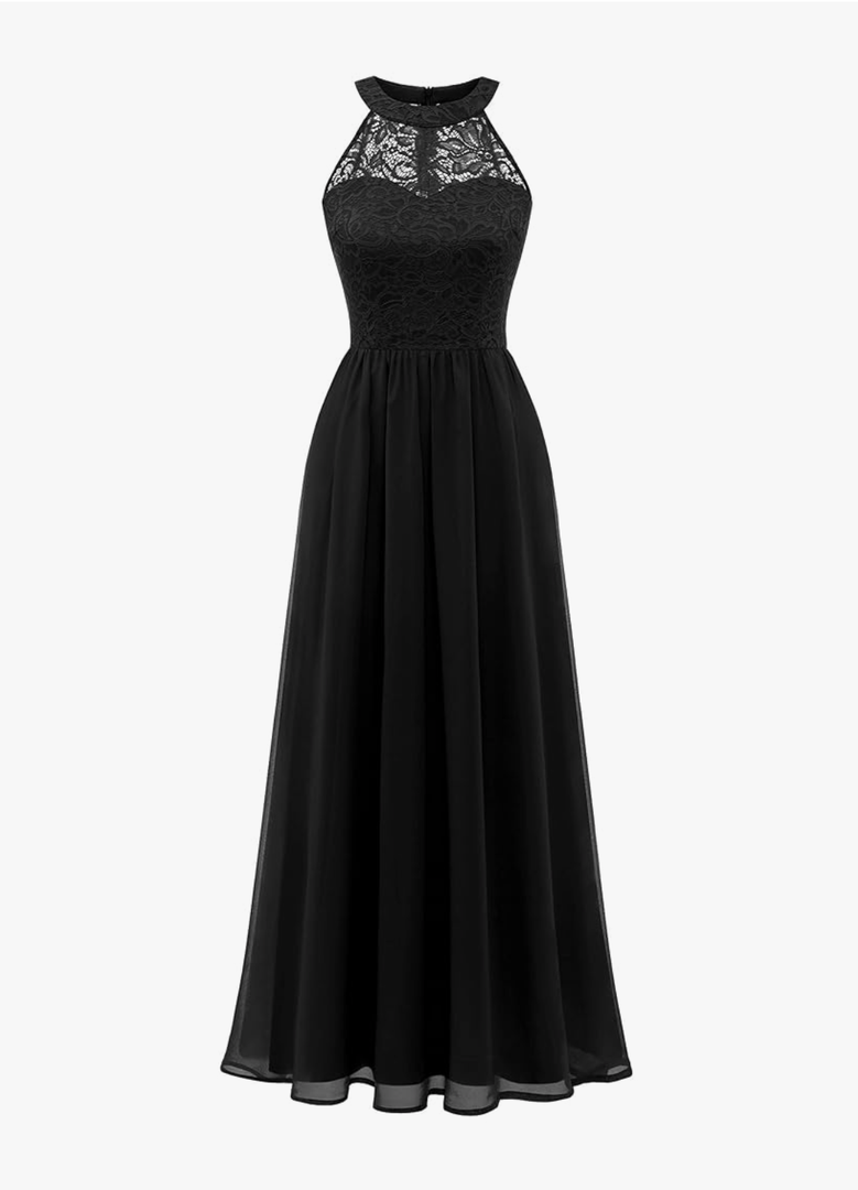 Wedtrend Women's Bridesmaid Dresses, Halter Sleeveless Cocktail Dress Ruffle A Line Short Prom Dress 2025, L