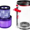 Upgraded Canister Replacement Compatible With Dyson V11 Torque Drive V11 Animal V11 Complete V11 V15 Extra V15S Detect Submarine SV14 SV15 SV22 Vacuum Dust Bucket Filter Attachments Parts, (‎8.26 x 5.31 x 5.31 inches)