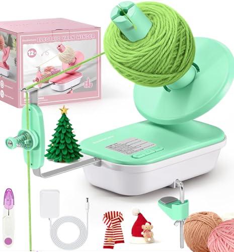 Electric Yarn Winder for Crocheting High Speed, Upgrade Three Gears Adjustable 4-10oz Large Capacity Automatic Yarn Ball Winder, Yarn Spinner, The Helper for Knitting Enthusiast, Green