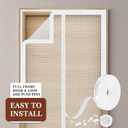 Yotache Adjustable Magnetic Screen Door Fit Doors Size Width 29"-33" Height 79"-81", Reinforced Polyester Mesh with Full Frame Hook&Loop Strip, White