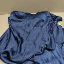 Women's Summer Satin Strapless Tube Top Maxi Dress Elegant Silk Backless Halter Neck Formal Party Dresses Wedding Guest (Large, Navy)