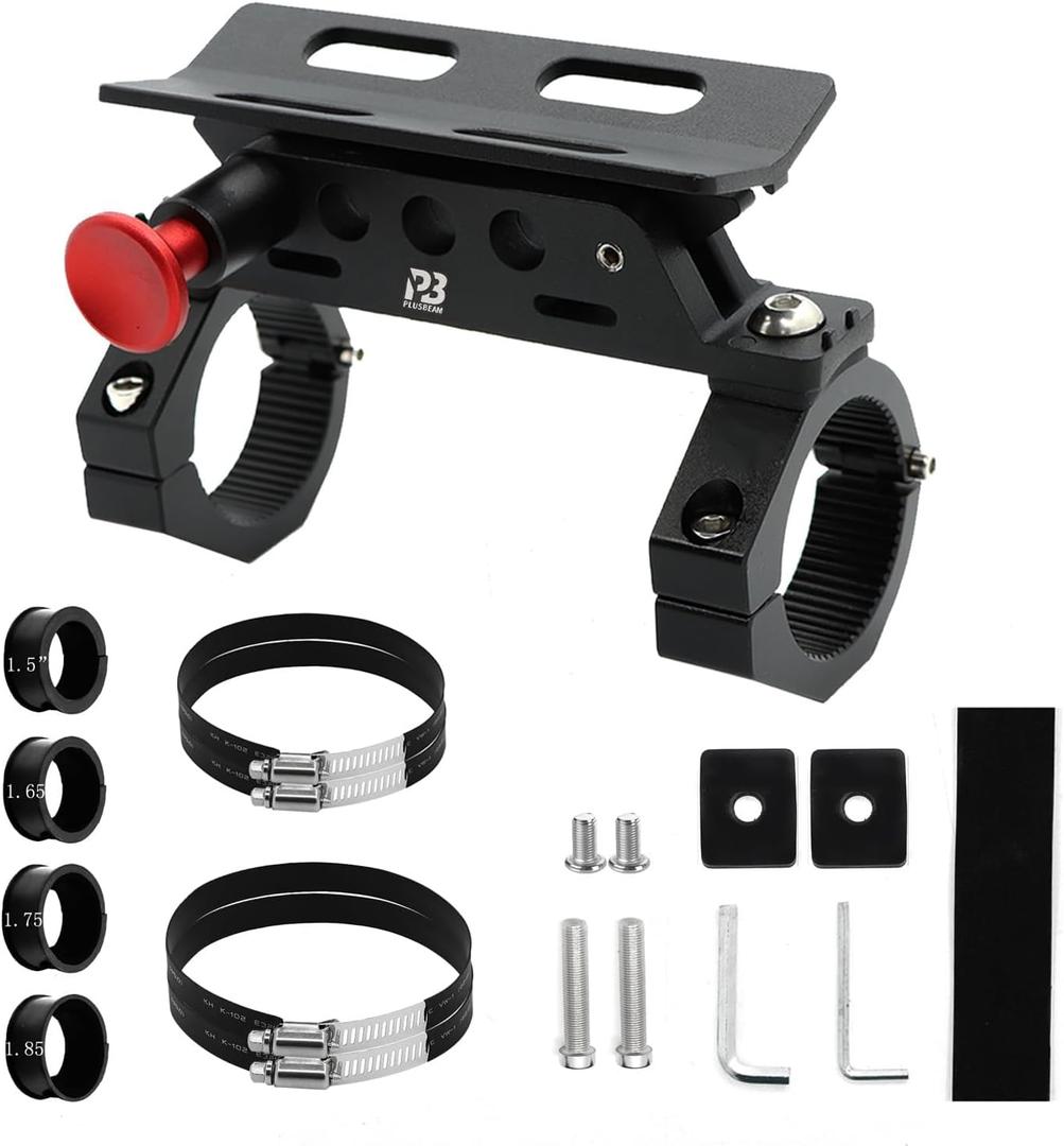 CNC Aluminum UTV Fire Extinguisher Mount Kit, Adjustable Roll Bar Fire Extinguisher Bracket Quick Release Compatible with UTV Polaris RZR SXS Ranger ATV Fit on 1.5"/1.65"/1.75"/1.85"/2"
