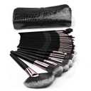 Real Perfection Makeup Brushes 24pcs Makeup Brush Set Premium Synthetic Powder Foundation Contour Blush Concealer Eye Shadow Blending Liner Make Up Brush Kit with Case