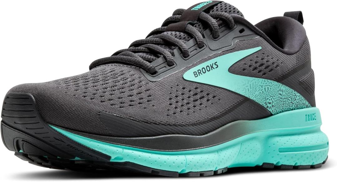 Brooks Womens Trace 3 Neutral Running Shoe (7.5, Ebony/Cockatoo)