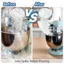 2 x uided-Flow Baking Funnel for Stand Mixer, KitchenAid Flour Funnel Attachment, 2026 Upgraded Large Funnel, Add Ingredients While Mixing, No Powder Explosion, One-Piece Injection Molded(Black)