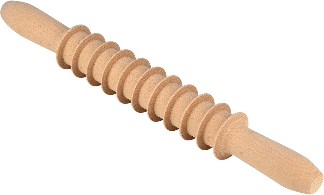 Beech Wood 14mm Pappardelle Pasta Cutter Noodle Lattice Roller Docker Dough Cutter Wooden Rolling Pin Spaghetti Pasta Maker Beechwood Noodle Cutter Rolling Pin Kitchen Cooking Tools