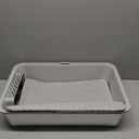 Stainless Steel Cat Litter Box with Lid, Large Metal Litter Box Stainless Steel with Mat & Scoop, Odor-Free/Anti-Leakage & Non-Stick/Easy Clean, High-Sided Litter Box for Multiple Big Cats(XL/Grey)