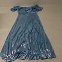 HomRain Women Sparkly Formal Party Dress V-Neck Short Sleeve Wedding Cocktail Long Evening Dress S