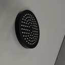 High Pressure Shower Head - Anti-Clogging Silicone Nozzles 2.5 GPM Removable Restrictor - Easy to Clean and Install - Includes Plumbers Tape - 6 inch - (Matte Black 2.5GPM)