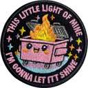 This Little Light of Mine I'm Gonna Let It Shine Hook and Loop Patch, 3 Inches Sew On Patch, Embroidery Patches for Backpacks Bags Vest Dog Harness, Dumpster Tactical Military Embroidered Patch