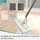 Magic Sponge Eraser Mop, 60" Adjustable Mop Handle with Flexible 13" Flat Head with Microfiber Pad and Magic Sponge Eraser Pads
