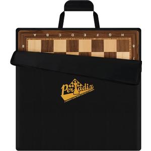 Peradix Wooden Chess Board 18.89" Professional Tournament Chessboard With Storage Bag, Walnut & Maple Inlaid, Premium Classic Board Game For Adults, Kids And Family Game Night, Gift Package, No Pieces