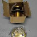 Tub Drain Tip-Toe Trim Set with Two-Hole Overflow Faceplate,Bath Tub Drains Conversion Kit with Universal Fine/Coarse Thread,Brushed Gold Replacement Bathtub Drain Stopper Assembly