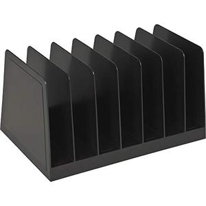 Desktop File Organizer, Mail Organizer, 7 Compartments Office File Sorter, for Easy access to your files, Invoices, Letters and more - 4.5" Height x 8.8" Width x 5.5" Depth - Black, Eco-Friendly
