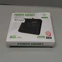 6 FT Flat Plug Surge Protector Power Strip,8 Multiple AC Outlets with 6 USB Ports (2 USB C), 6 Feet Extension Cord, 1250W/10A, One Touch Switch Button, 17 in 1 Compact powerstrip (Black)