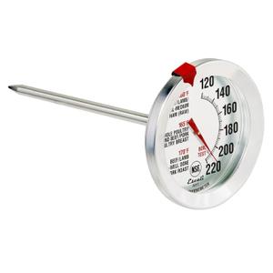 Escali AH1 Stainless Steel Oven Safe Meat Thermometer, Extra Large 2.5-inches Dial, Temperature Labeled for Beef, Poultry, Pork, and Veal Silver NSF Certified (Analog Silver)