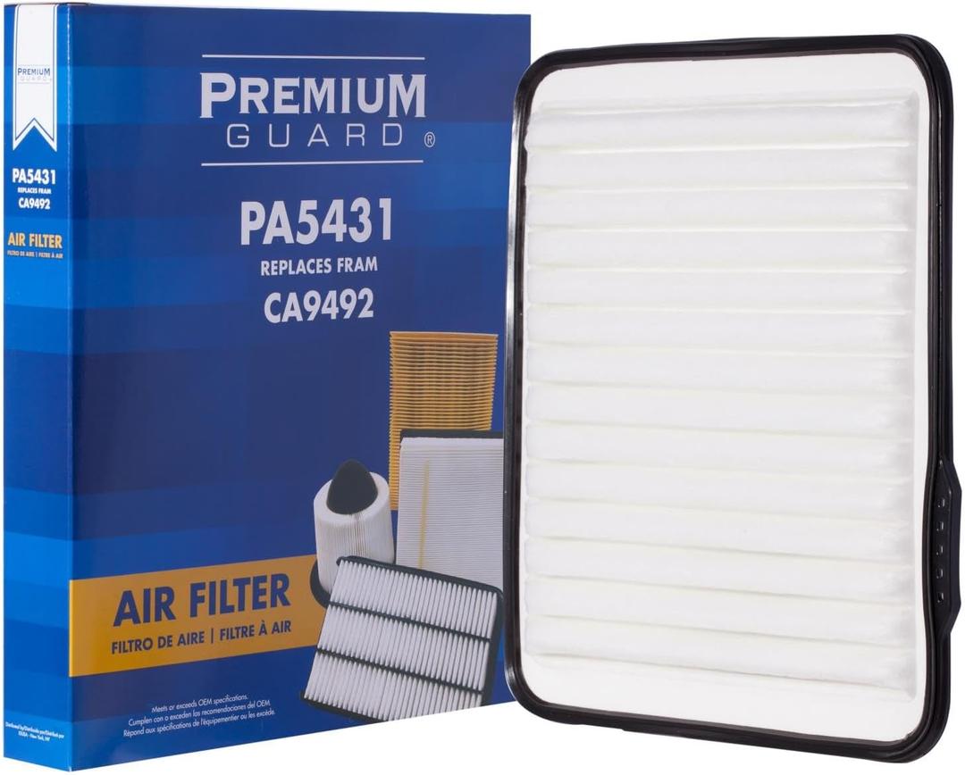 PG Engine Air Filter PA5431 | Fits 2008-2012 Chevrolet Malibu, 2005-2009 Equinox, 2006-2008 Buick Lucerne, 2006-2011 Cadillac DTS, 2004-2007 Saturn Vue, 2006-2009 Pontiac Torrent (Premium Guard)