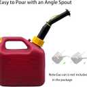 Gas Can Spout Replacement Universal Kit Leakproof Angle Nozzles Gasket Filter Screen Vent Cap Drill Bit for Old Style Gas Can Compatible with Midwest Blitz Gott Rubbermaind Essence Scepter Pack of 3