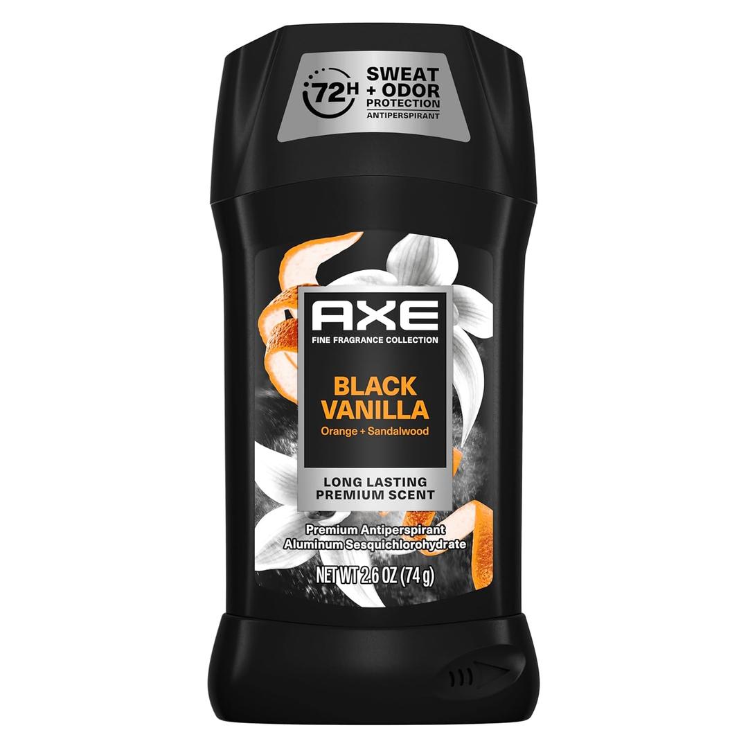 AXE Fine Fragrance Collection Antiperspirant Deodorant for Men Black Vanilla 72 Hour Sweat & Odor Protection 2.6 oz (2.6 Ounce (Pack of 1))