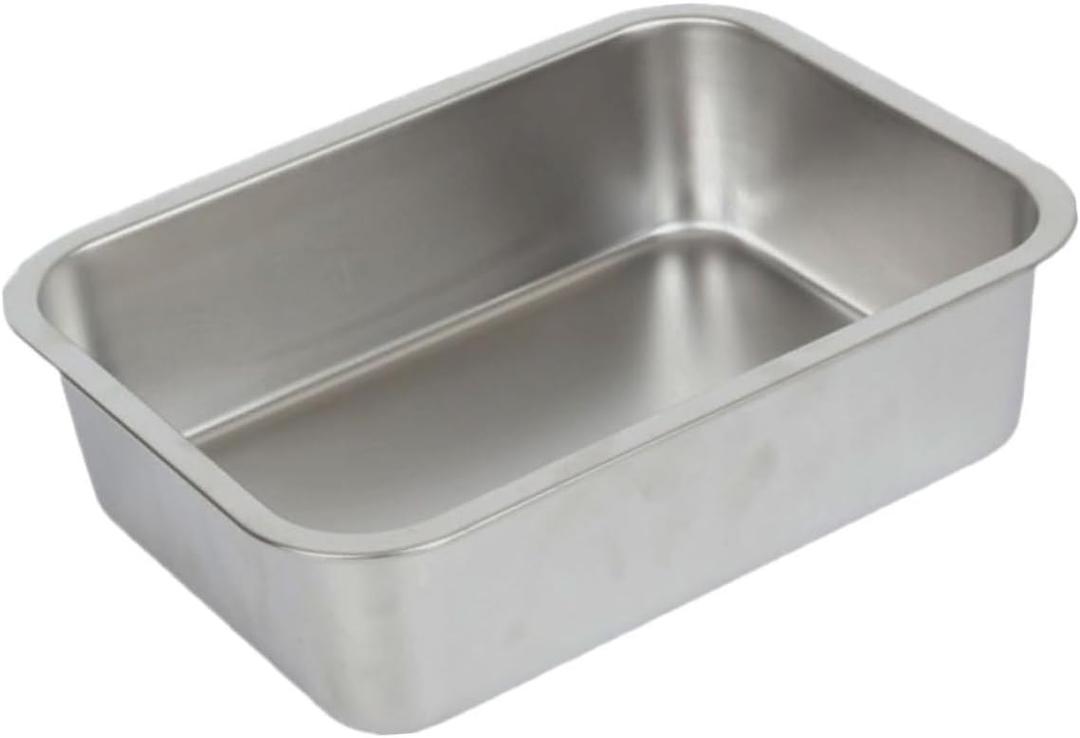 Healifty 1Pc Food Grade Stainless Steel Storage Plate Grill Plate for Restaurants Polished Finish for Home Tableware and Catering