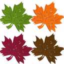 Tatuo 8 Pcs Thanksgiving Maple Leaf Placemats Thanksgiving Harvest Maple Leaf Shaped Placemats Felt Non-Slip Table Mats Coasters for Autumn Fall Home Dinner Table Decor(12.8 x 12.8 Inch)