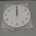 Mosewa Wall Clock 14 Inch White Silent Non Ticking Battery Operated Simple Minimalist Wooden Clock Decorative for Kitchen Bathroom Home Bedroom Living Room Office