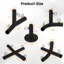 1 3/8'' Canopy Fittings for 8 Leg Carport Frame Parts, Black Canopy Pipe Fittings with Eye Bolts, Carport Frame Kit Low Peak Connectors with 156 Degree Angle (20Pcs)