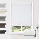 Joydeco No Drill Cordless Blackout Cellular Shades, 56" W x 64" H, White | Cordless Blackout Honeycomb Blinds, No Drill Installation, Thermal Insulated & UV Protection for Home & Office