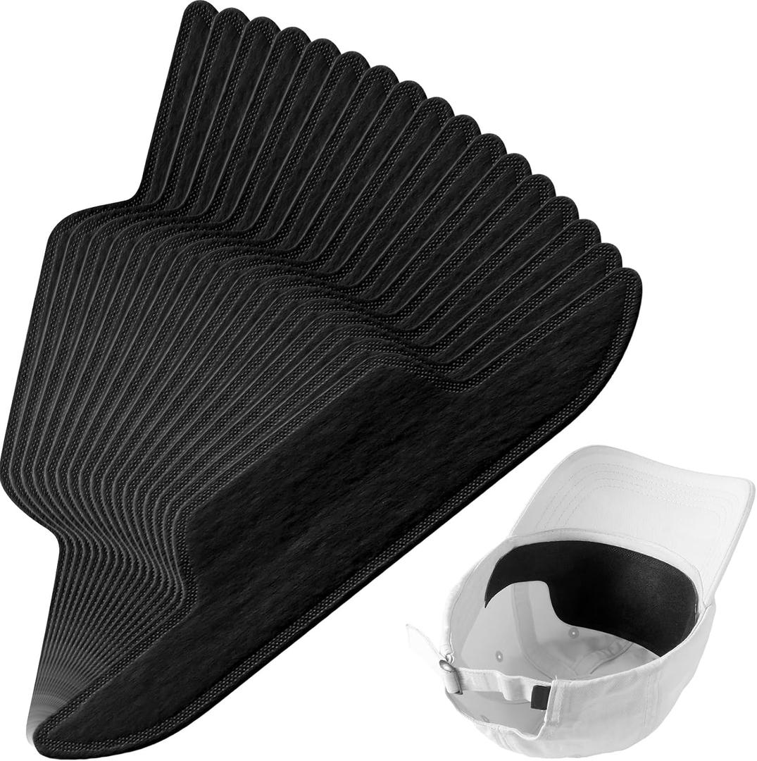 Janmercy 100 Pcs Hat Sweat Liner Disposable Baseball Hat Sweat Protection Liner Men Women Helmet Absorbing Band (Black)