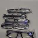 Gaoye Professional Reading Glasses for All Day - Computer Readers with Blue Light Protection - Value Pack (B1-5 Pack Light Black, +2.0)