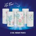 Sparkle Pick-A-Size Paper Towels, Spirited Print Design, 6 Double Rolls (660 Sheets Total) - Strong 2-Ply Towels for Kitchen Cleanup and Everyday Messes