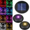 Replacement Solar Light Parts 2 Mode 2 Pack Warmwhite and RGB Color-Changing ,Solar Lights Replacement Top, Inserts for Lanterns, Waterproof DIY Outdoor Garden Patio Decor 3.53inch