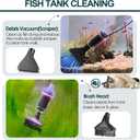 hygger Electric Aquarium Gravel Cleaner, 528GPH Fish Tank Vacuum, 5-in-1 Automatic Sand Washer Water Changer Cleaning Kit for Freshwater Saltwater, Adjustable Length Handle Tube,Hose, Clamp