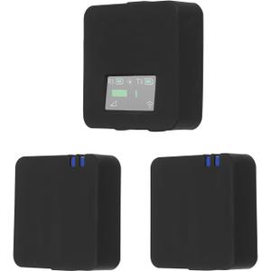 Geekria for Creators Microphone Case Cover Compatible with RODE Wireless Go, Wireless Go II Microphone Receiver and Transmitter, Mic Silicone Protective Case Skin (3 Pack/Black)