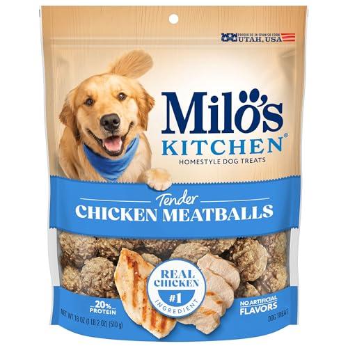Milo's Kitchen Chicken Meatballs Dog Treats, 18-Ounce, Set of 2 Boxes, Best By July 20, 2026