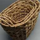 11.5x18.5, 9.5x17.5, 8x16in Woven Baskets, Wheat, 3pc