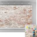 Kate 8x8ft Microfiber Rustic Brick Wall Backdrops for Photoshoot Adults Kids Boys Portrait Background House Decoration Props Backdrop