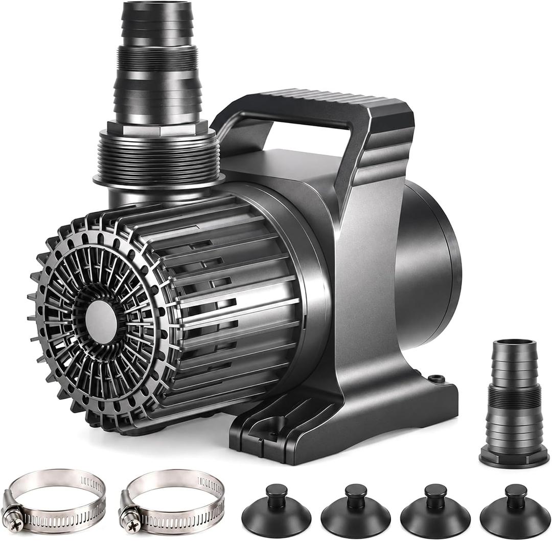 WaterRebirth 850W 12000 GPH Pond Pump, Ultra Quiet Heavy Duty Submersible Water Pump for Koi Ponds, Fountains, Aquariums & Waterfalls, 20.3 ft Power Cord, UL Listed