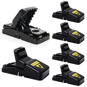 6 Pack Mouse Traps Indoor for Home,Mice Traps for House,Reusable Mouse Trap That Work,Small Mice Catchers for Home Indoor, Quick Set Mousetraps Effective