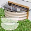 2PCS Polycarbonate Well Covers Outside, Basement/Egress Window Well Cover Clear, All-Weather Against Debris, UV Resistant, Tear-Resistant, Waterproof, Windproof (only Cover)39" X 16"