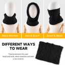 JANGANNSA Winter Kids Scarf Warm Children Neck Warmer Reversible Boys Girls Knitted Scarves (Black)